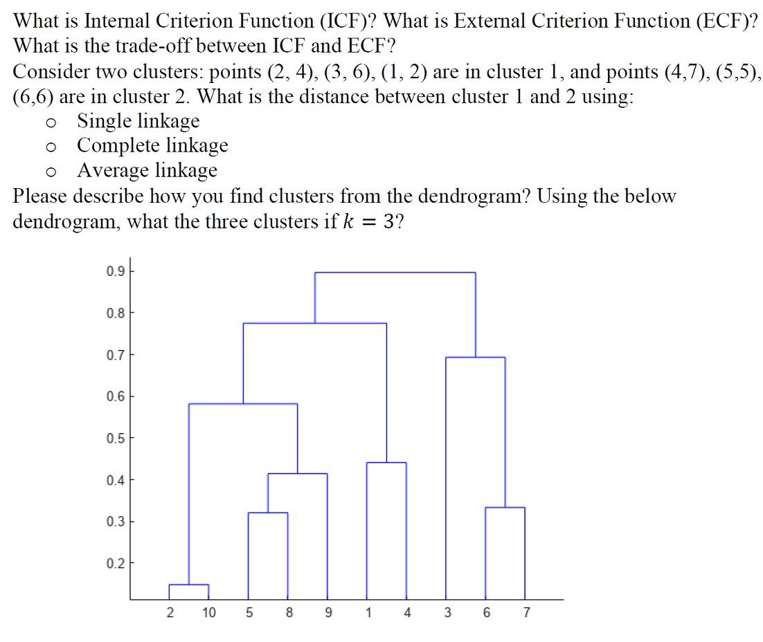  What is Internal Criterion Function (ICF)? What is External Criterion Function