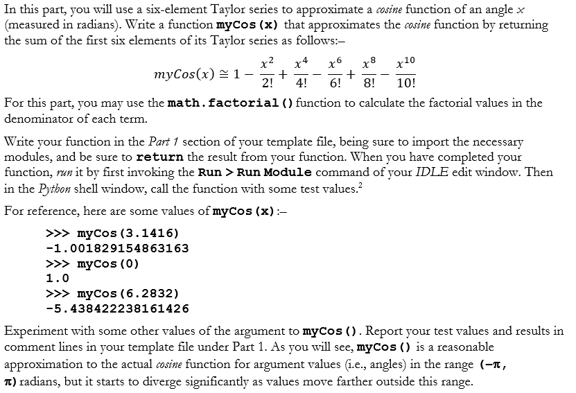  How do you code for the taylor series in python, my
