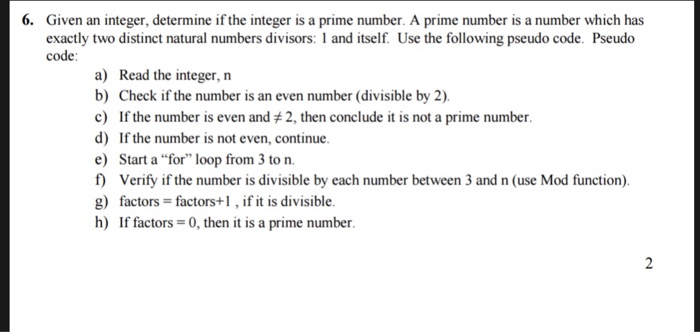  Excel VBA question 6. Given an integer, determine if the integer