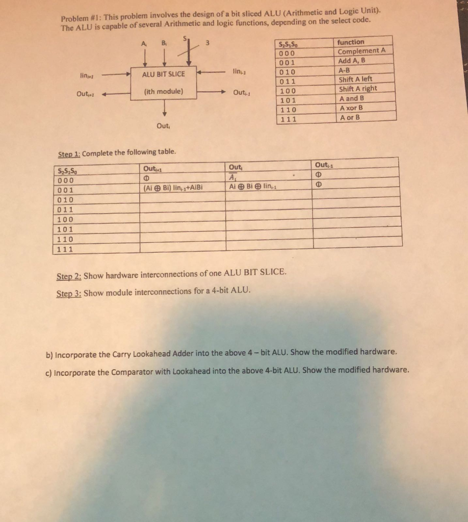  Problem #1 : This problem involves the design of a bit