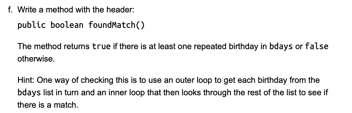 aMonth. As 29 February occurs 4 times less frequently than any other