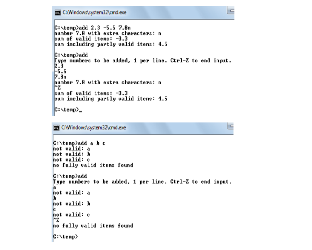 *Process command line arguments correctly. *Please use the source code given (its