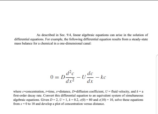  Create a MATLAB code for the following please. As described in