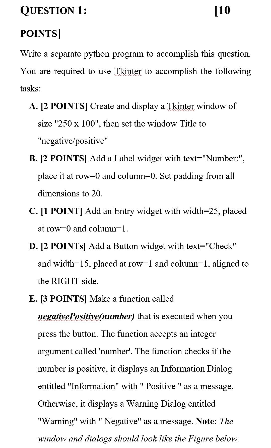  POINTS] Write a separate python program to accomplish this question. You
