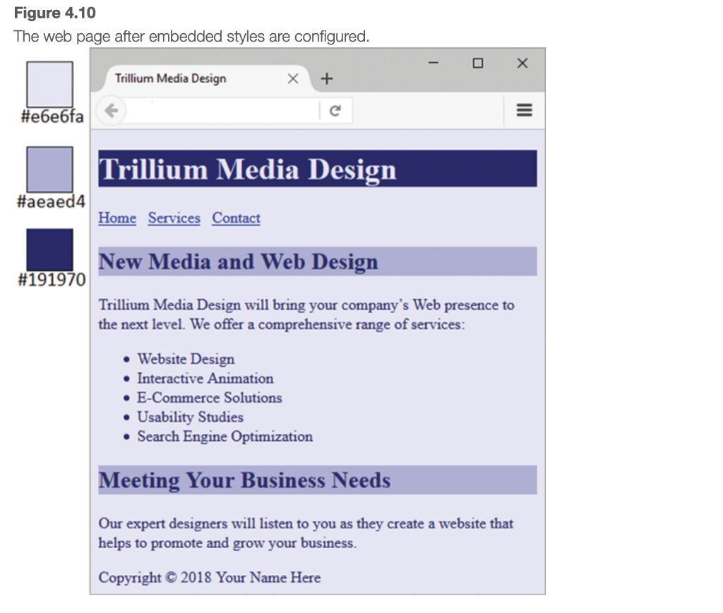 test it in a browser. Your page should look similar to the
