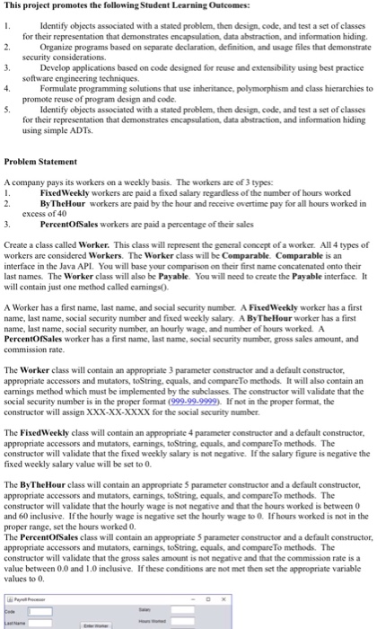  This project promotes the following Student Learning Outcomes: Identify objects associated