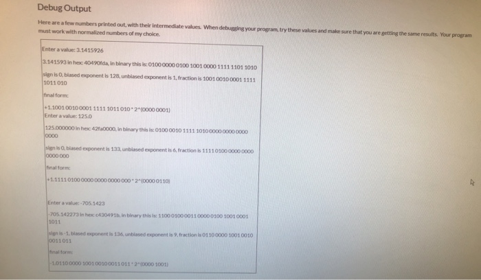 Write a C program which interprets the bits of a floating point