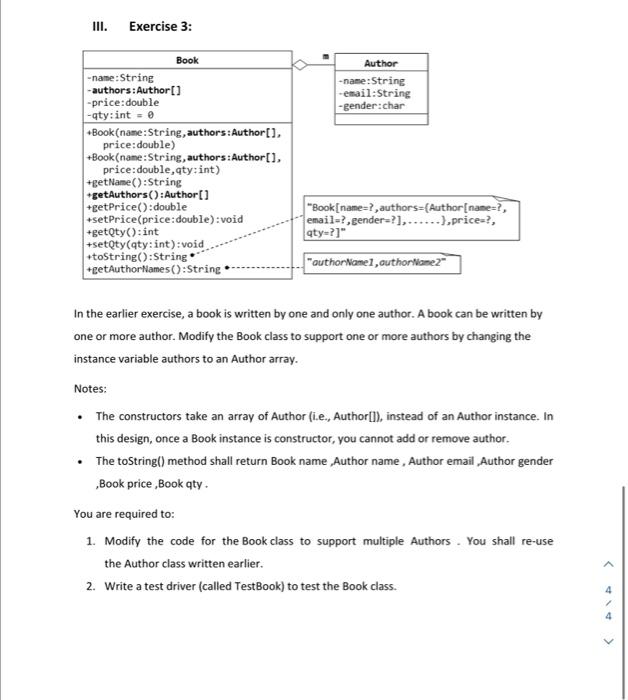 (as shown in the class diagram) is designed to model a book's