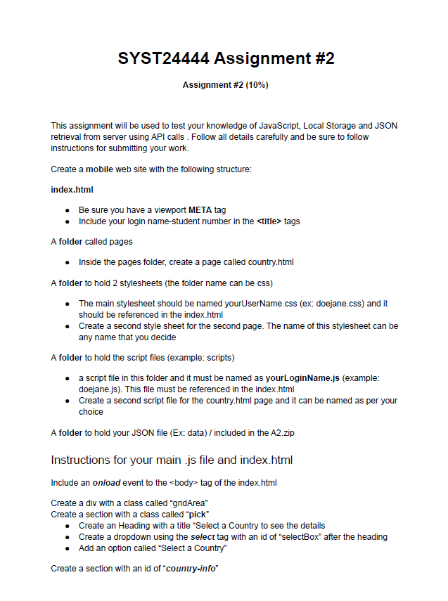  Assignment \#2 (10\%) This assignment will be used to test your