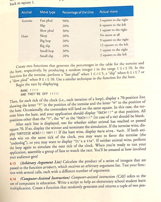  For Python Could you help me with these assigments exercise 4.14,