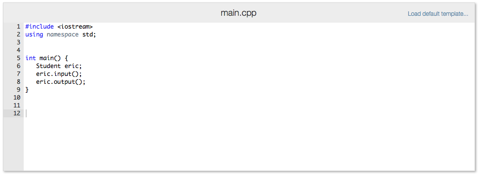 o int year Create a Student class to hold students' record o