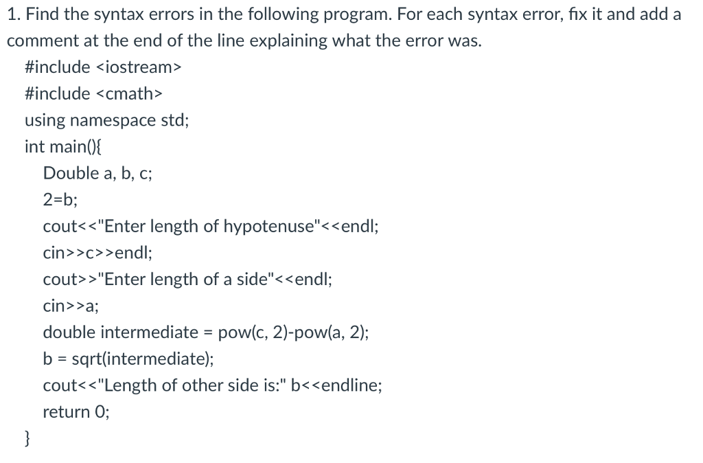 How do I do this. Please help. 1. Find the syntax