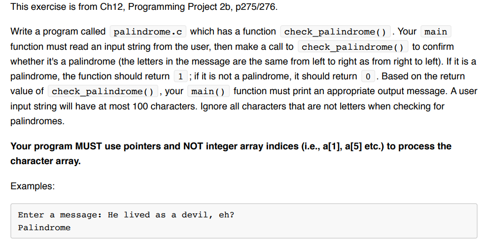 *****please contain annotation. Thanks!! This exercise is from Ch12, Programming Project