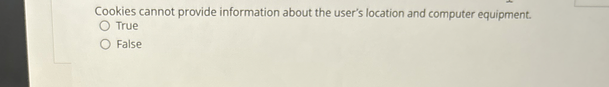  Cookies cannot provide information about the user's location and computer equipment.