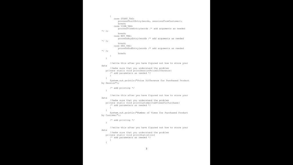 site. You will implement a set of classes (as determined by you)
