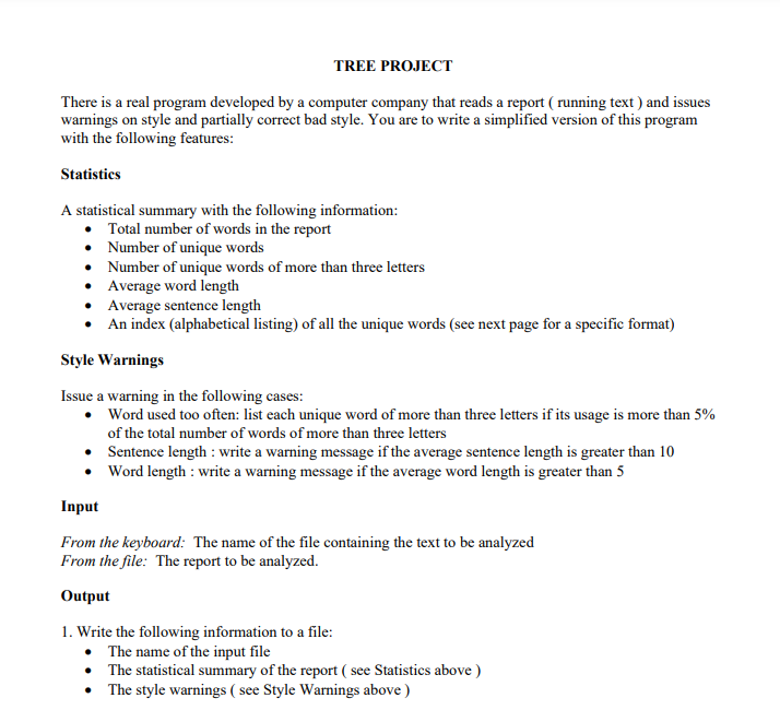 TO BE DONE IN C++ There is a real program developed by