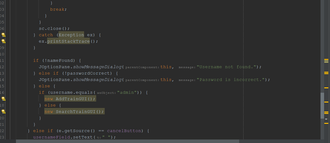 I write this code now and this is first frame "Login Frame"