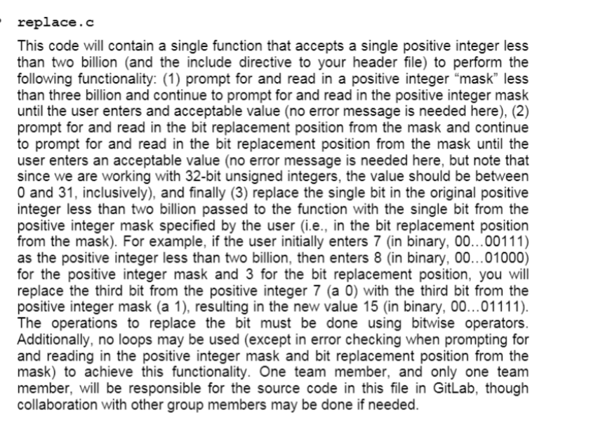 THIS IS A C PROGRAMMING. PLEASE INCLUDE SCREENSHOTS replace.c This code will