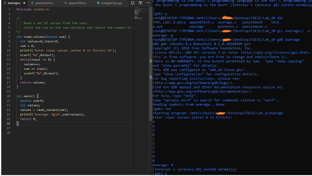 How do you set a break point in gdb C programming for