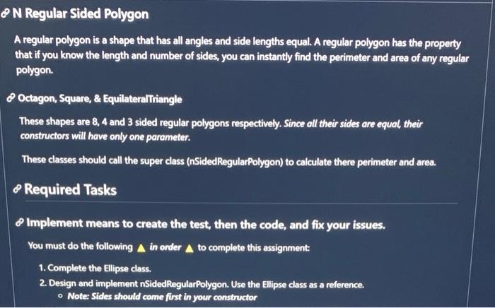assignment, we will be going over the application of polymorphism. Polymorphism is