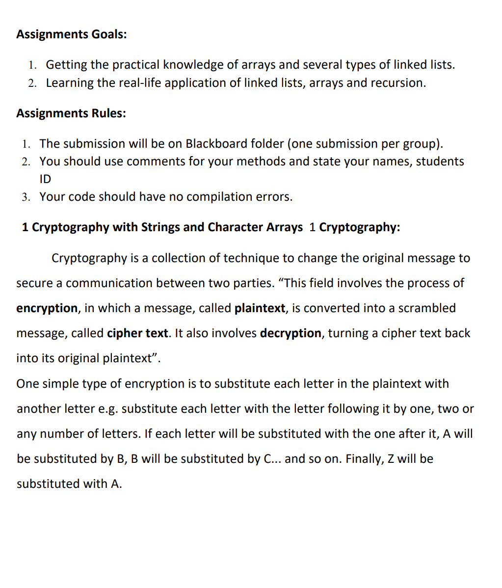 please put the code clearly Assignments Goals: 1. Getting the practical knowledge