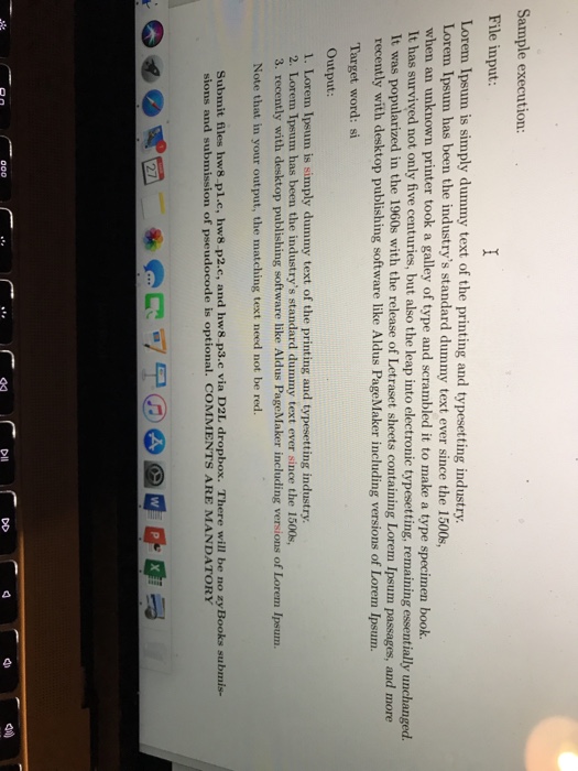 3 String Search Develop a C program that searches a file for