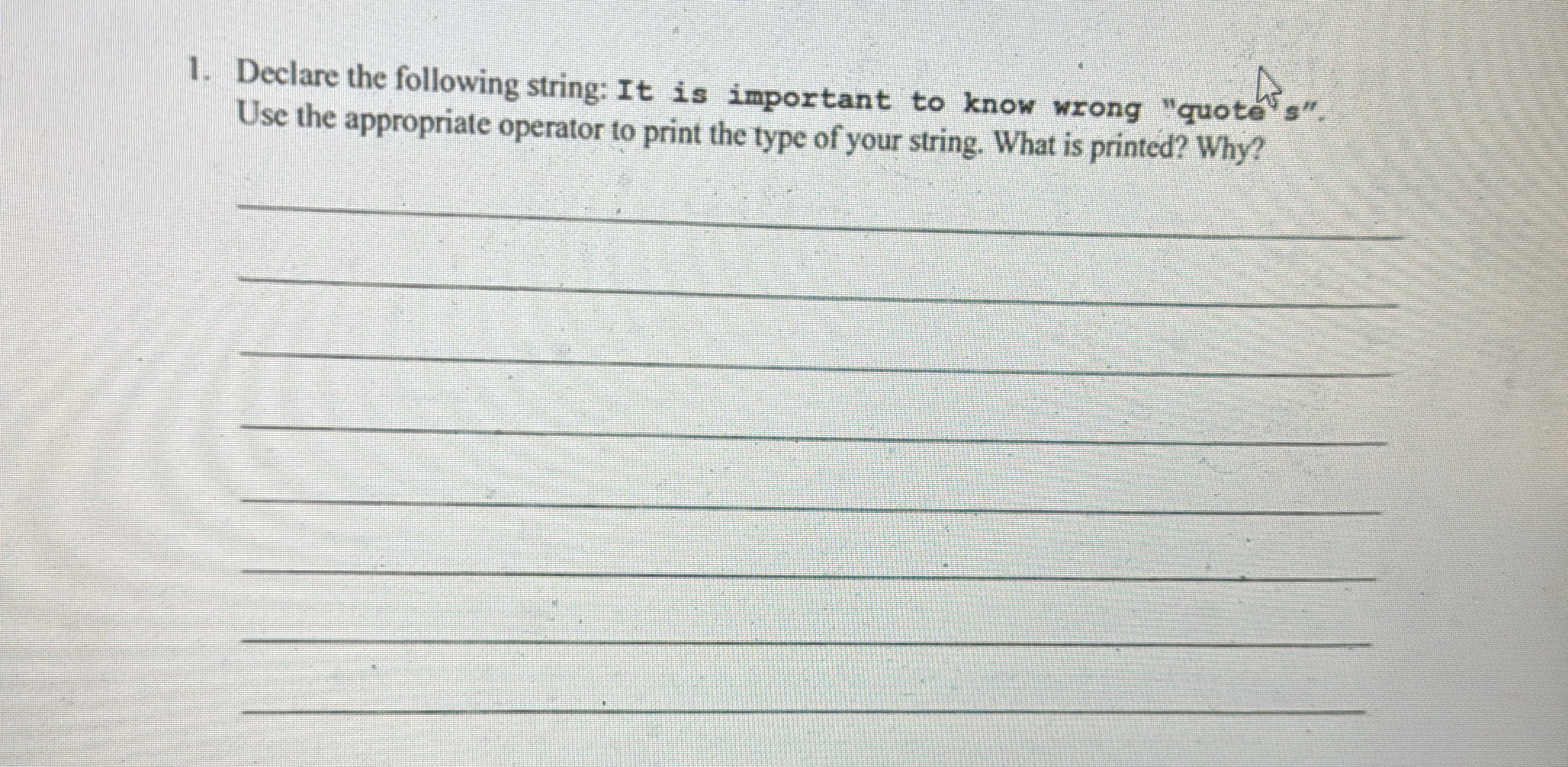  using assembly language x86 Declare the following string: It is important