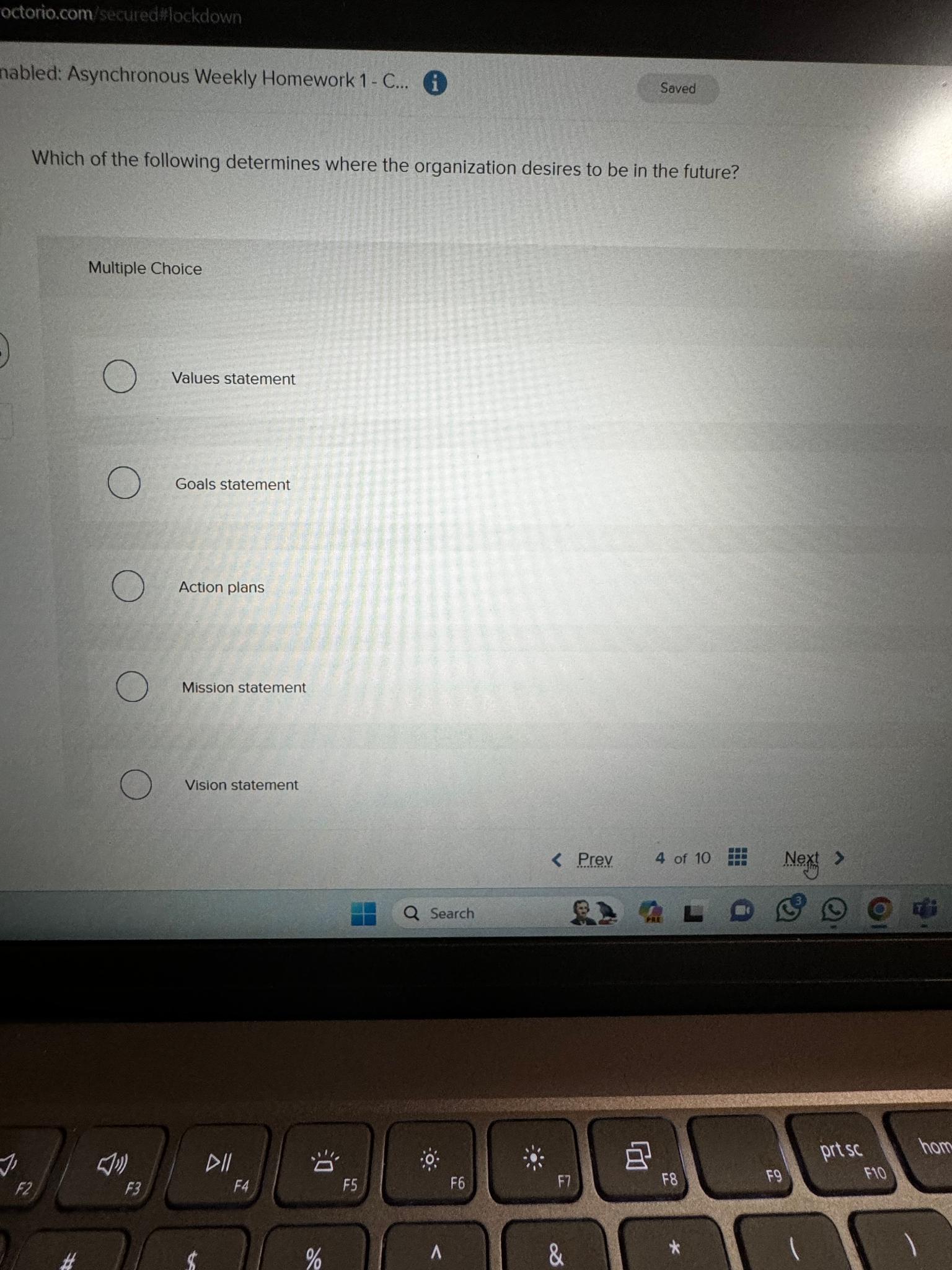  octorio.com secured lockdown nabled: Asynchronous Weekly Homework 1- C... (i) Which