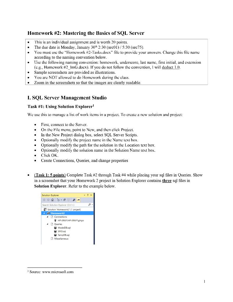 First, connect to the Server. Homework \#2: Mastering the Basics of SQL