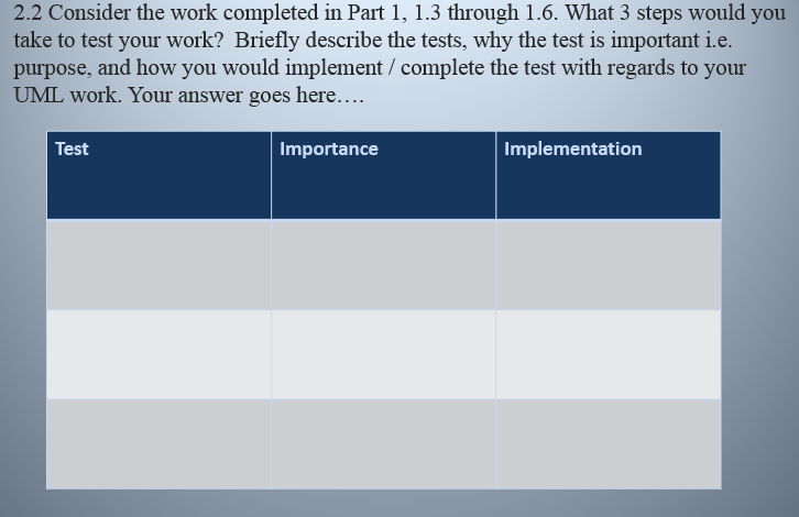 A museum has asked you to develop a system for them to