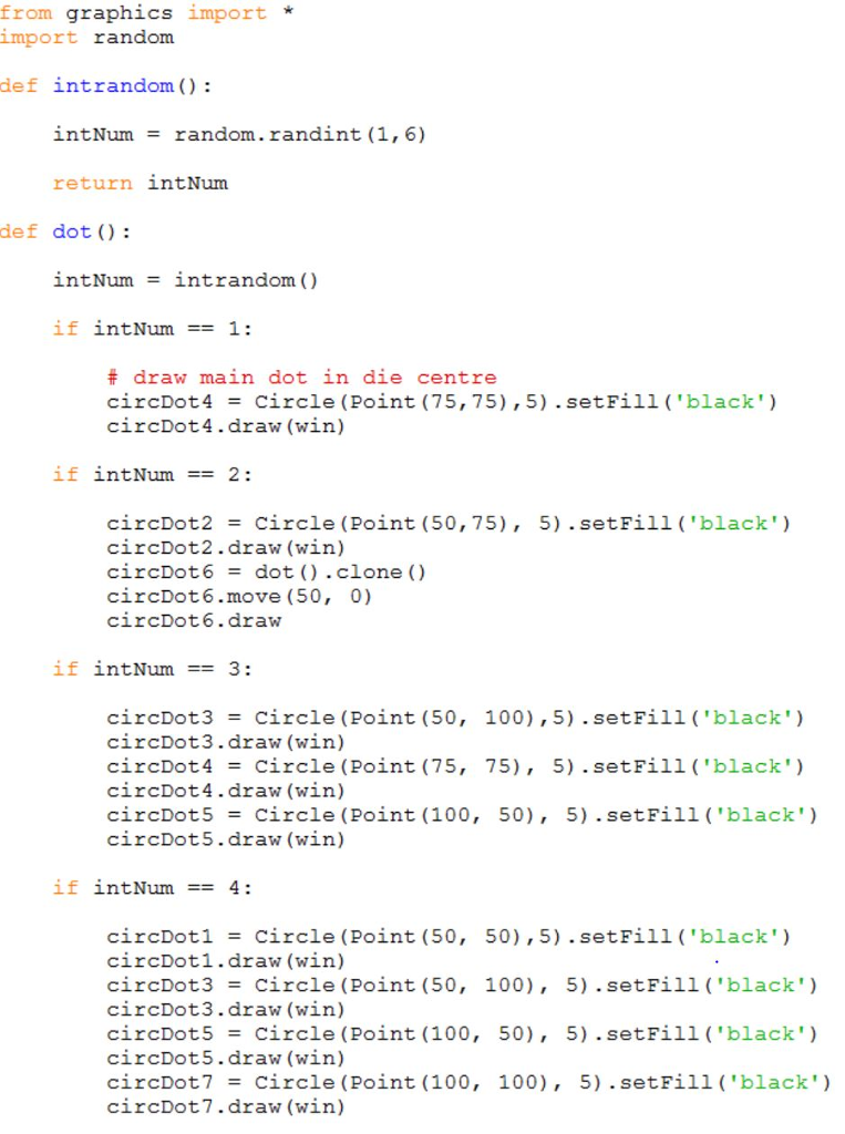 graphics dice program. Dice Total Exit The user will be "throwing" 5
