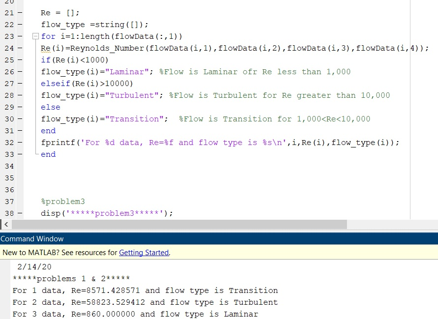 the following sets of parameters: Test Case Density, Length, L Velocity, V