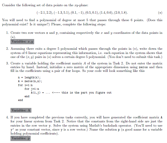  I am having trouble figuring out the matlab code for #3