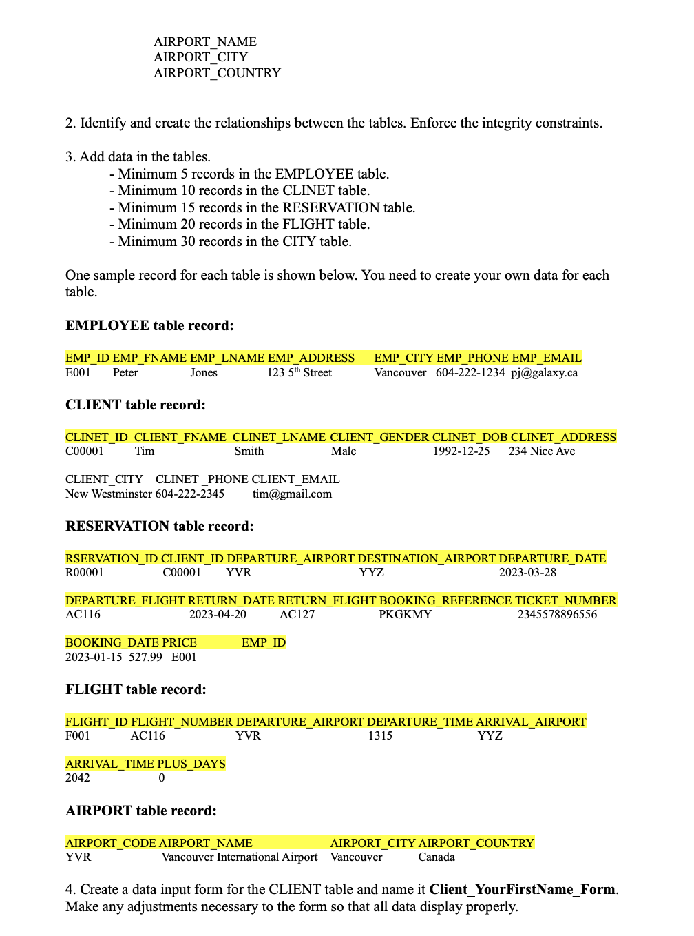 another, allowing a user to tie together data from several tables. Create