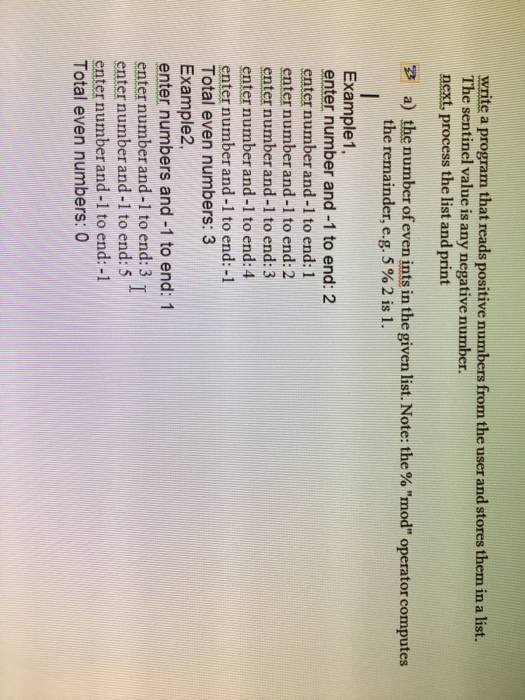  write a program that reads positive numbers from the user and