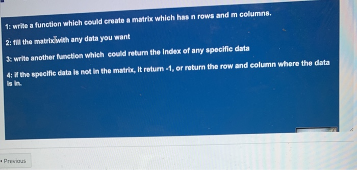 python 1: write a function which could create a matrix which has