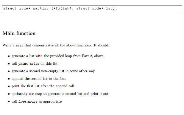 int value; struct node* next; This is the data structure we will