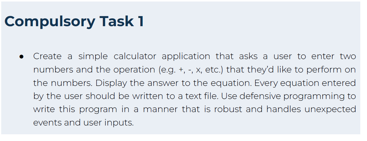 when the user is prompted to enter a number and enters a