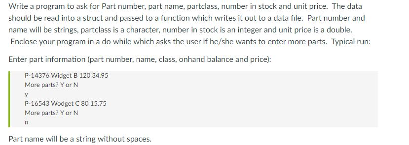 Please write code in C++/ for computersci 101 Write a program to