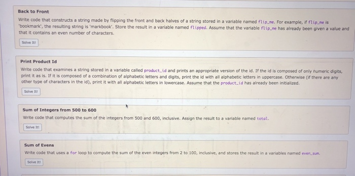 in python Back to Front Write code that constructs a string made