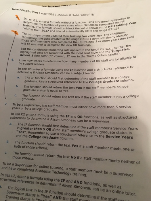  New Perspectives Excel 2016 | M Module 8: SAM Project 1b