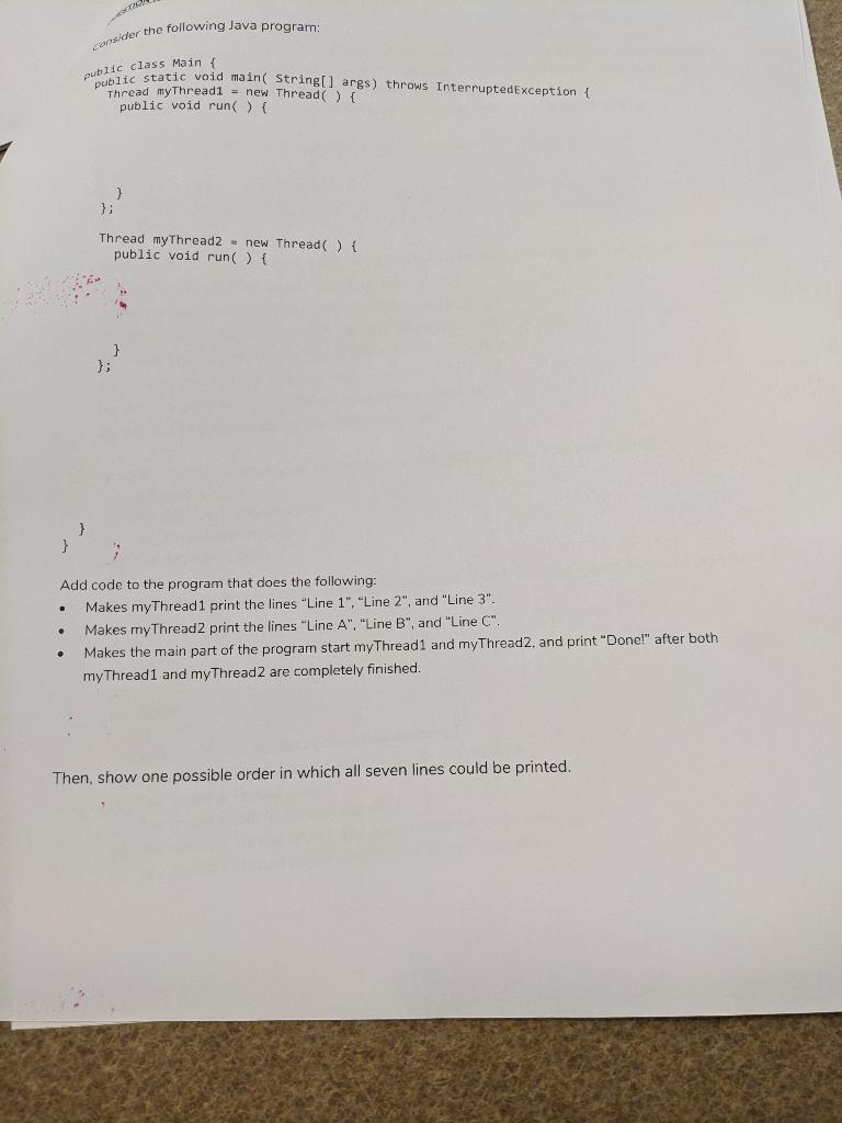 Add code to the program that does the following: - Makes