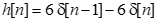 Define vector h for a 1-D filter with an impulse response of.