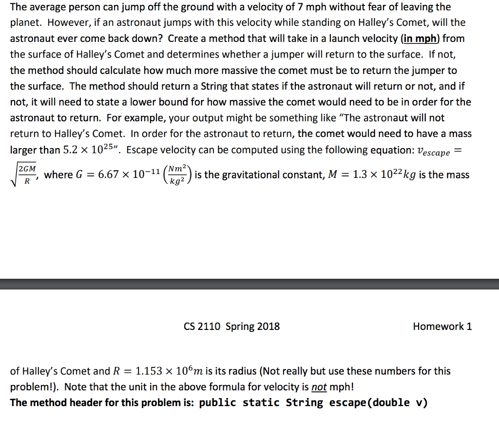 IN JAVA! for a BEGINNER please add comments The average person can