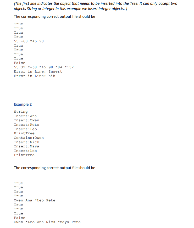 INPUT.TXT AND OUTPUT.TXT THANK YOU! The task of this project is to