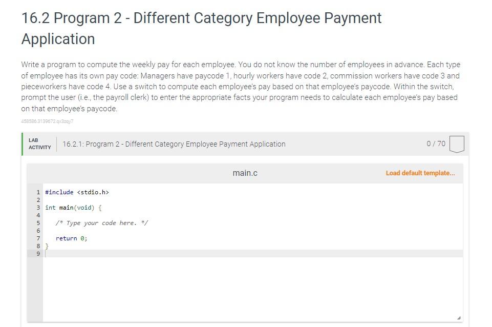 Make the code for C++ using CLion and make sure you start