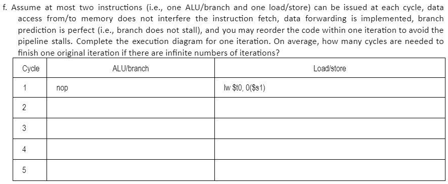 (IF, ID, EX, ME, WB) pipeline model: Assume at most two instructions