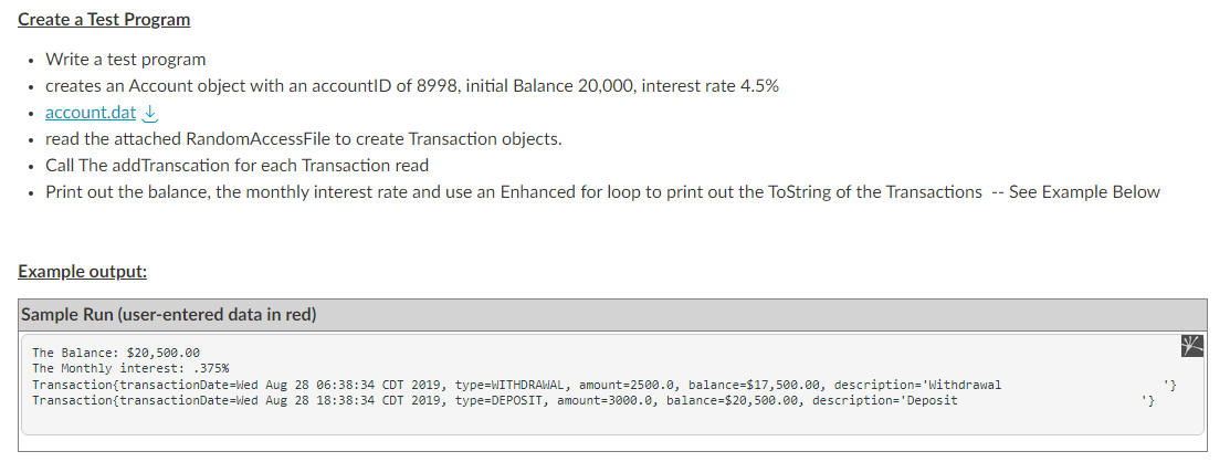 is a Date constructor that takes the long - TransactionType : type.