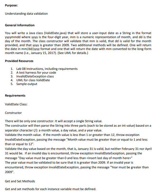 JAVA only please ***********************************PROVIDED CODE***************************************** // This is the test harness to