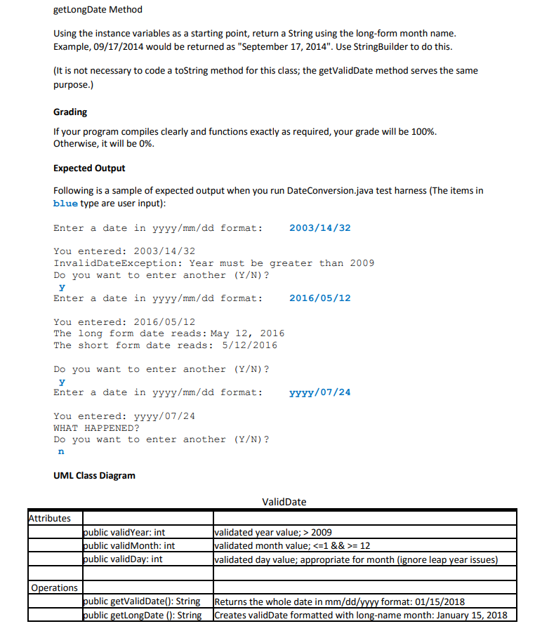 use to validate/test the ValidDate class import java.util.Scanner; // import Scanner class